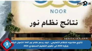 نتائج مفاجئة للنظام التعليمي.. كيف يدعم نظام نور 1447 التحول الرقمي ورؤية 2030 في تطوير التعليم السعودي 2024